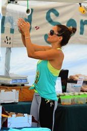 Brooke Burke in Tights at the Farmers Market in Malibu - July 2014