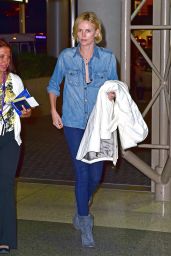 Charlize Theron Arriving at LAX Airport in Los Angeles - July 2014