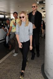 Chloe Moretz With Her Brother Trevor at LAX airport - July 2014