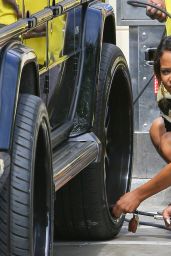Christina Milian at a Gas Station in Los Felix - July 2014