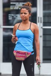 Christina Milian in Tights - Outside a Gym in Sherman Oaks - July 2014