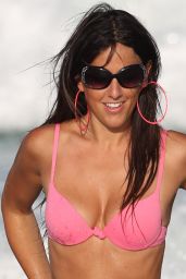 Claudia Romani in Pink Bikini on the Beach in Miami - July 2014