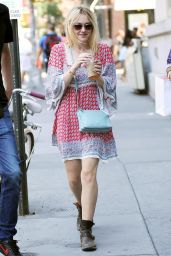 Dakota Fanning Casual Style - Out in NYC - July 2014