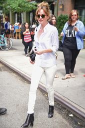 Dakota Johnson Casual Style - Out in New York City, July 2014