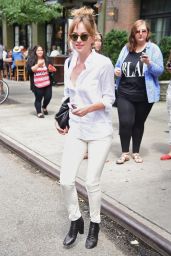 Dakota Johnson Casual Style - Out in New York City, July 2014