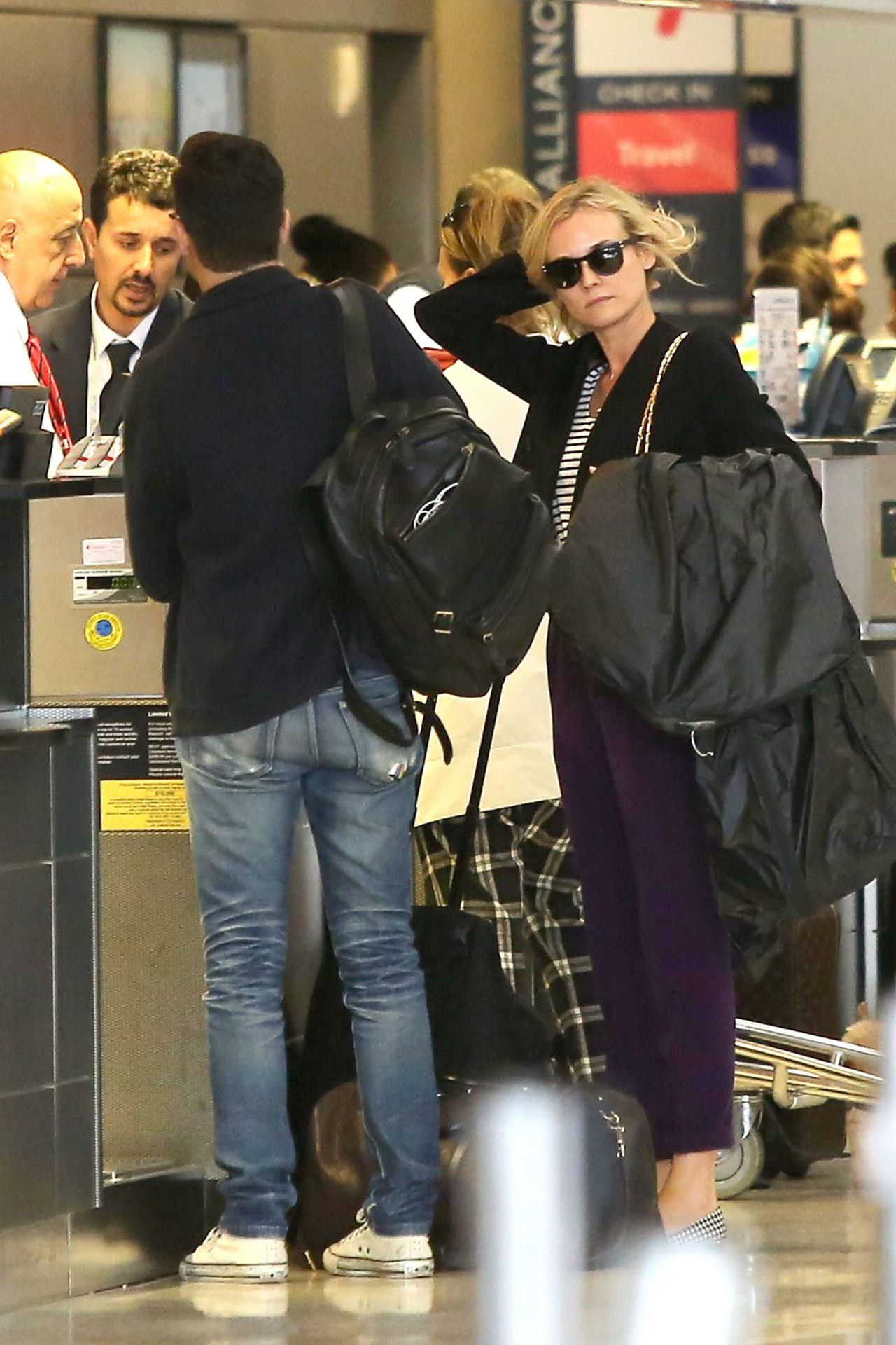 Diane Kruger Arriving on a Flight at LAX in Los Angeles - June 2014