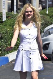 Elle Fanning at Pure Nails in Studio City - July 2014