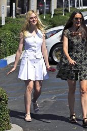 Elle Fanning at Pure Nails in Studio City - July 2014