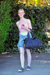 Elle Fanning - Leaving a Private Ballet Lesson - June 2014