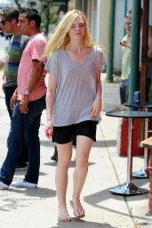 Elle Fanning Street Style - at The Dance Store in Culver City - July 2014