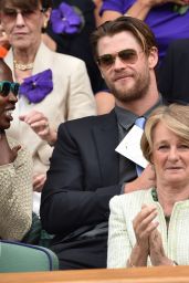 Elsa Pataky and Chris Hemsworth - 2014 Wimbledon Tennis Championships