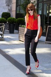 Emma Stone Style - Out in New York City - July 2014