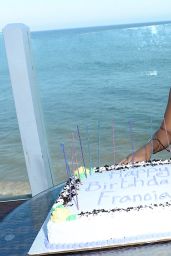 Francia Raisa in a Bikini Top at Her Birthday Party in Malibu - July 2014