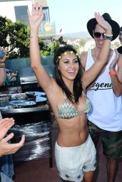 Francia Raisa in a Bikini Top at Her Birthday Party in Malibu - July 2014
