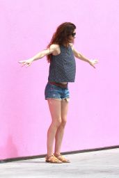 Jennifer Carpenter in Denim Shorts - Out in Hollywood - June 2014