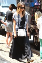 Jessica Alba in Maxi Dress - Out in LA, July 2014