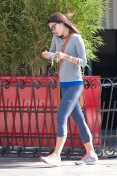 Jordana Brewster in Leggings - Out in Los Angeles - July 2014