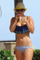 Kaley Cuoco Bikini Candids - at a Pool in Mexico, July 2014