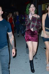 Katy Perry Displays Her Long Legs in Mini Skirt  - Out in New York City - July 2014