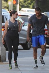 Kelly Brook in Tights at a Gym in West Hollywood - July 2014