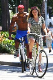 Kelly Brook Riding a Bike in Beverly Hills - July 2014