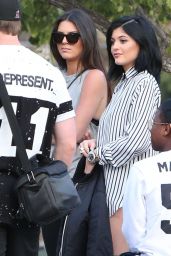 Kendall and Kylie Jenner - Chris Brown & Quincy Kick