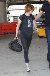 Kristen Stewart at LAX Airport - Leaving for Tokyo - July 2014