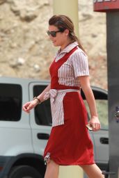 Lea Michele in a Waitress Outfit - 