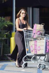 Lea Michele Street Style - Shopping at Whole Foods in Los Angeles - June 2014