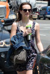 Leighton Meester Street Style - Out in New York City, July 2014