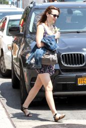 Leighton Meester Street Style - Out in New York City, July 2014