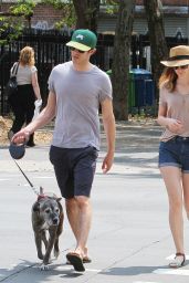 Leighton Meester Walking Her Dog in New York City - July 2014