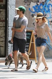 Leighton Meester Walking Her Dog in New York City - July 2014