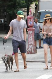 Leighton Meester Walking Her Dog in New York City - July 2014