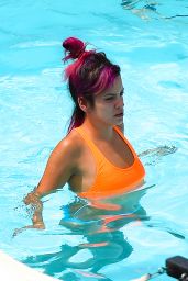 Lily Allen Bikini Candids - at a Hotel Pool in New York City, July 2014
