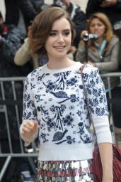 Lily Collins – Chanel Fashion Show During Paris Fashion Week – July 2014