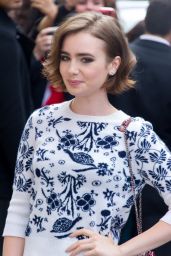 Lily Collins - Chanel Front Row - Paris Fashion Week – July 2014