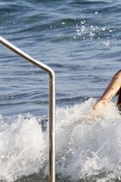 Lindsay Lohan in a Swimsuit at a Beach in Ibiza - July 2014