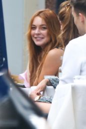 Lindsay Lohan in London at George Bar in Mayfair - July 2014