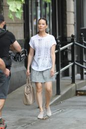 Lucy Liu Casual Style - Out in New York City - July 2014