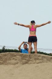 Maria Sharapova - Hard Core Sand Dune Working Out in California - July 2014
