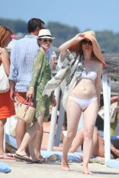 Melissa George in a Bikini at a Beach in St Tropez - July 2014