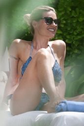 Michelle Hunziker Bikini Candids -  Poolside in Forte dei Marmi - July 2014