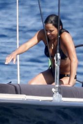 Michelle Rodriguez Bikini Candids - on the Boat in Sardinia - June 2014