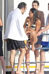Michelle Rodriguez - wearing a bikini on a yacht in Ibiza 07/30/14 MQ/HQ