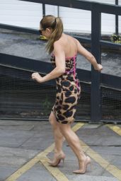 Myleene Klass in Mini Dress - Leaving the ITV studios in London - July 2014