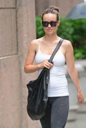 Olivia Wilde in Tights - Another Rainy Day in New York City - July 2014