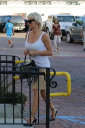Pamela Anderson - Arriving the Malibu Country Mart Lifestyle Center - June 2014