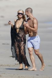 Paris Hilton in a Bikini on the Beach in Malibu - July 2014