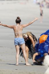 Paris Hilton in a Bikini on the Beach in Malibu - July 2014